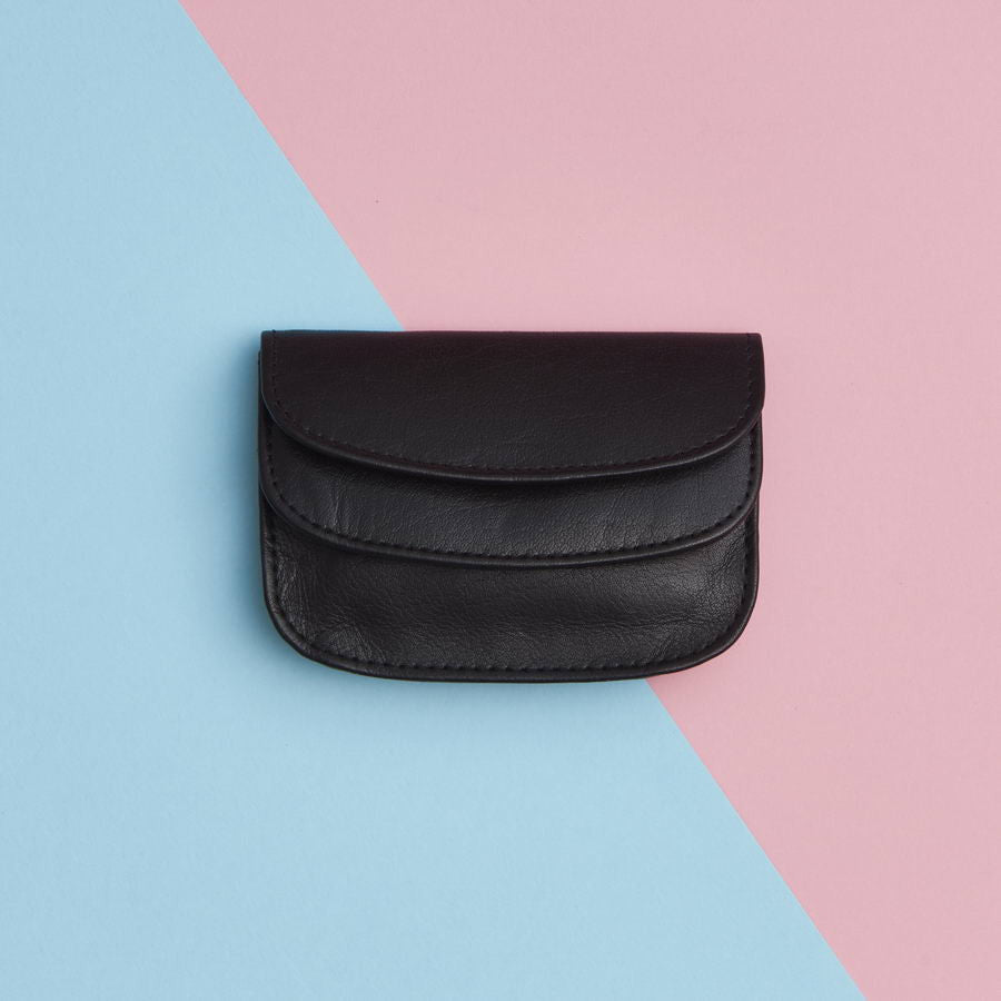 Black leather purse