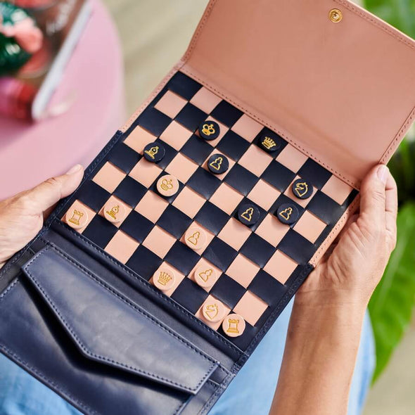 Personalised Leather Chess Set