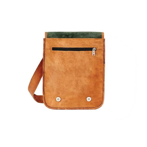 Midi Long Leather Messenger Bag