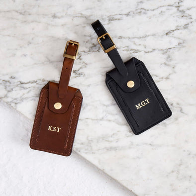 Personalised Luxe Leather Luggage Tag