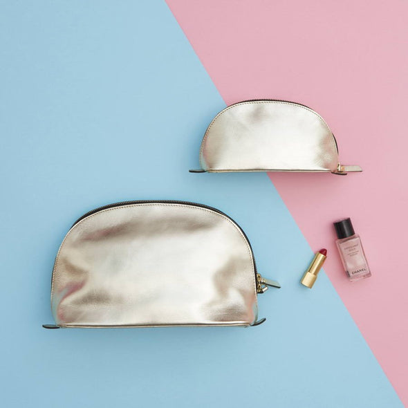 Matching Lunar Toiletry Bag and Make-up Bag Gold