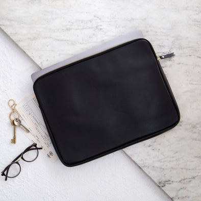 Leather laptop cover