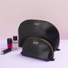 Matching Lunar Washbag And Make Up Bag Set Black