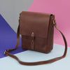 Maverick Leather Messenger Bag Dark Tan