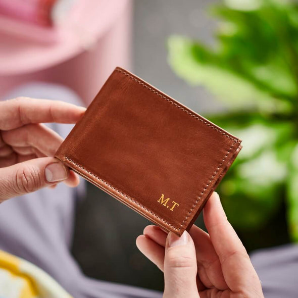 Leather Wallet with Message and Photo Card