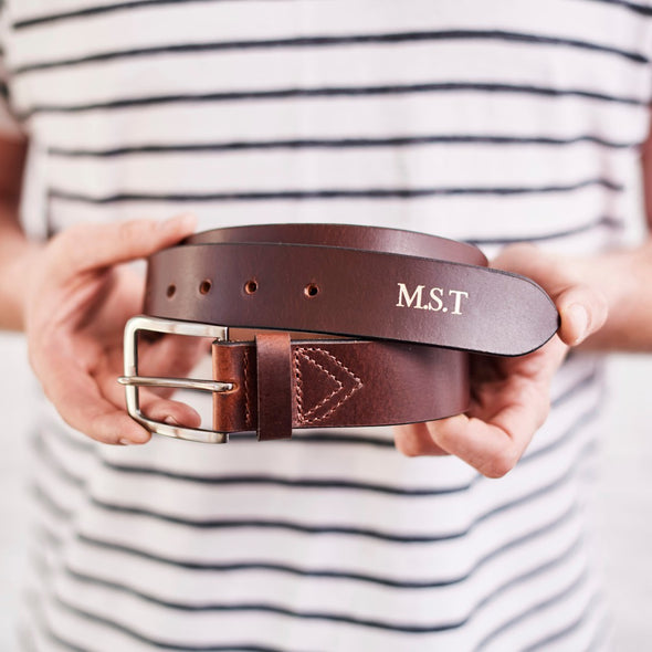 Personalised Mens Leather Belt