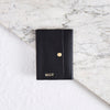 Black leather passport holder