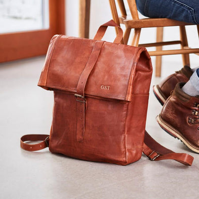 Backpack roll leather