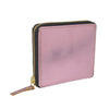 Metalic pink leather purse