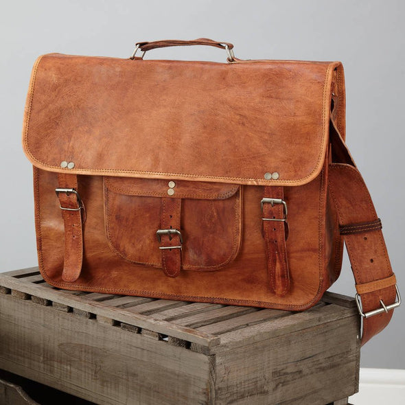 Men's Classic Leather Satchel