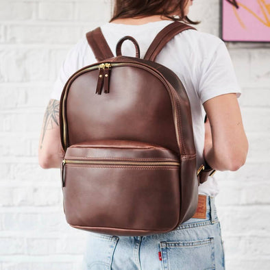 Vida Luxe Leather Backpack for Women