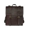 Dark brown leather back pack rucksack