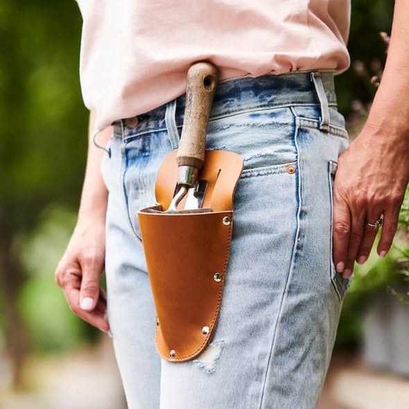 Personalised Leather Gardening Tool Holder