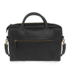 Black luxury leather laptop bag