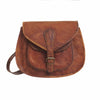 Vintage Leather Saddle Bag - Medium