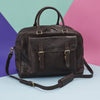 Wandering Soul Leather Travel Bag Dark Brown