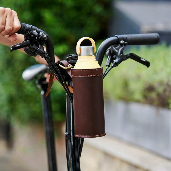 Leather Bike Water Bottle Holder