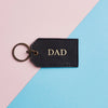 Black leather keyring for dad