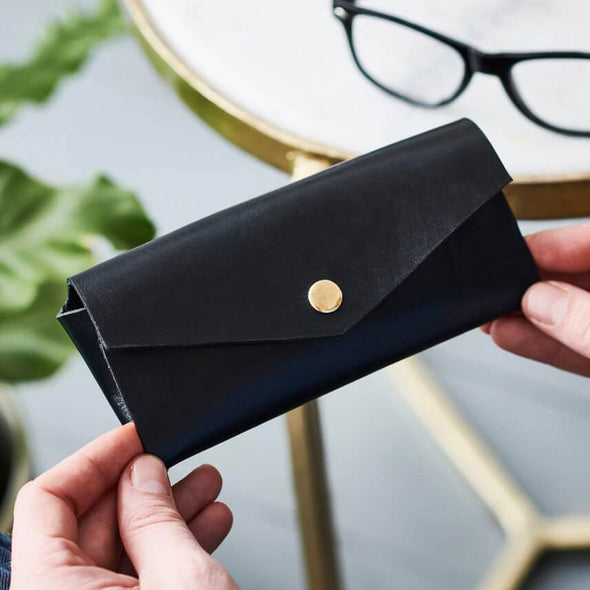 Secret Message Leather Glasses Case