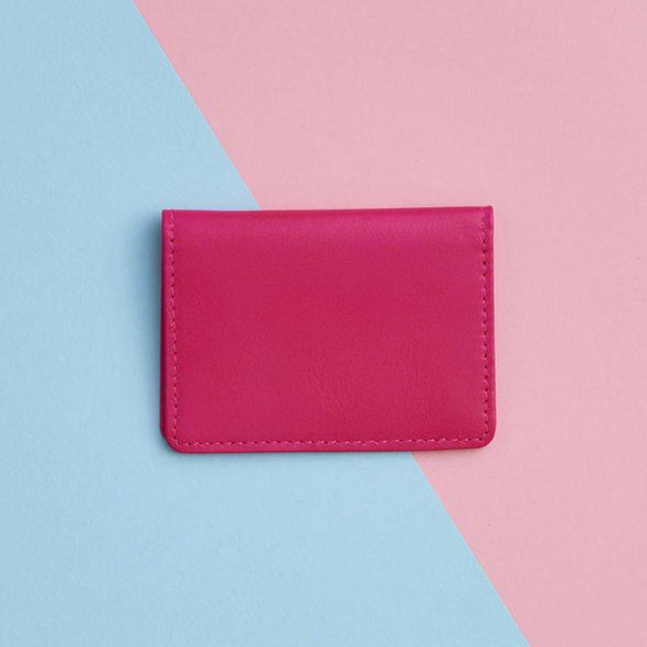 Personalised Leather Travel Card Holder for Women