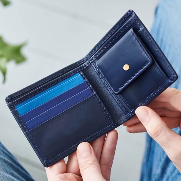 3 Colour Leather Coin Wallet with RFID