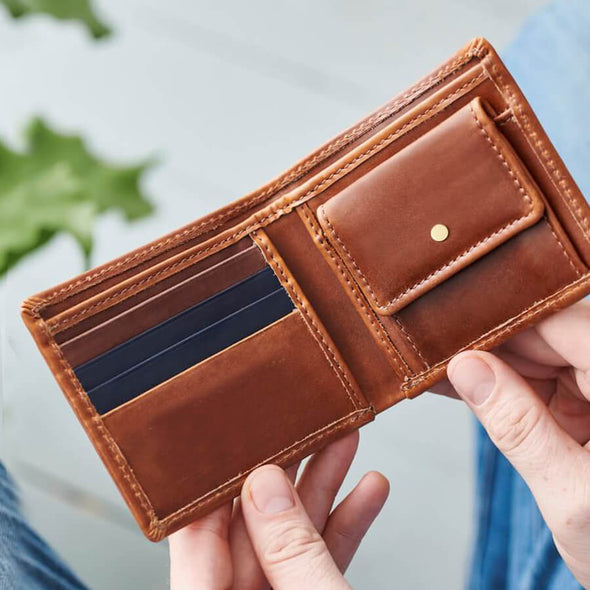 3 Colour Leather Coin Wallet with RFID