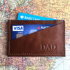 Leather Card Holder Dark Tan Contents
