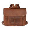 Tan leather rucksack satchel