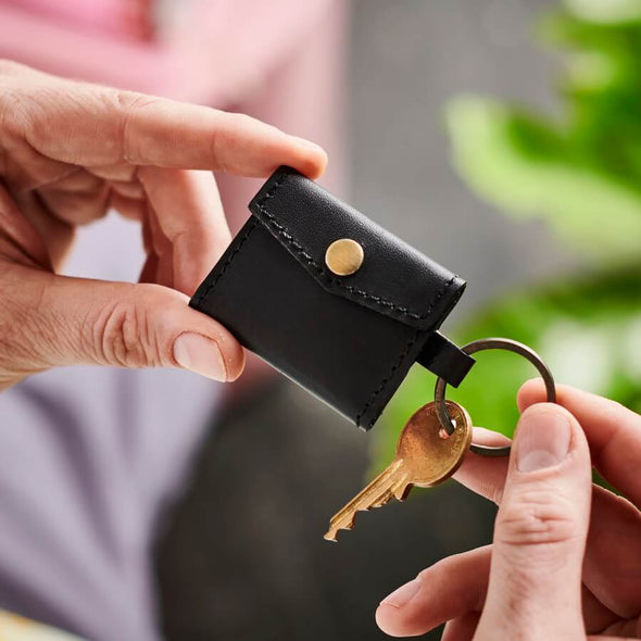 Personalised Leather Key Ring With 2 Photos