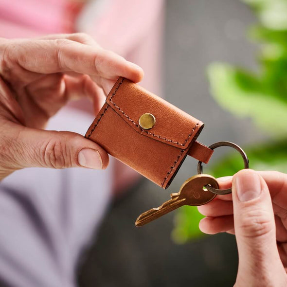 Personalised Leather Key Ring With 2 Photos