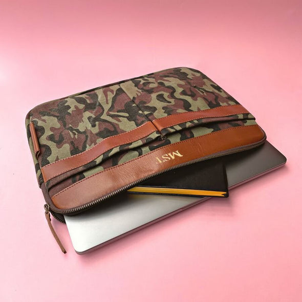 Personalised Camo Laptop Travel Pouch