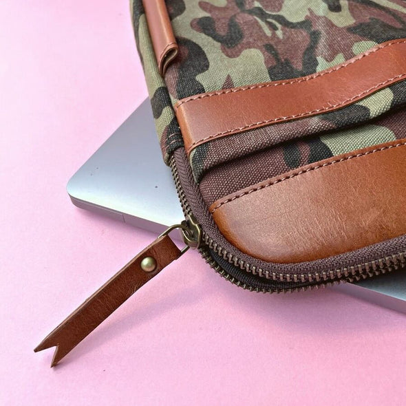 Personalised Camo Laptop Travel Pouch