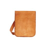 Men's Midi Long Leather Messenger Bag embossing position on flap