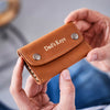 Key holder in tan leather for Dads