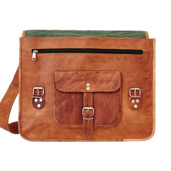 Grande Satchel with Front Pocket and Handle