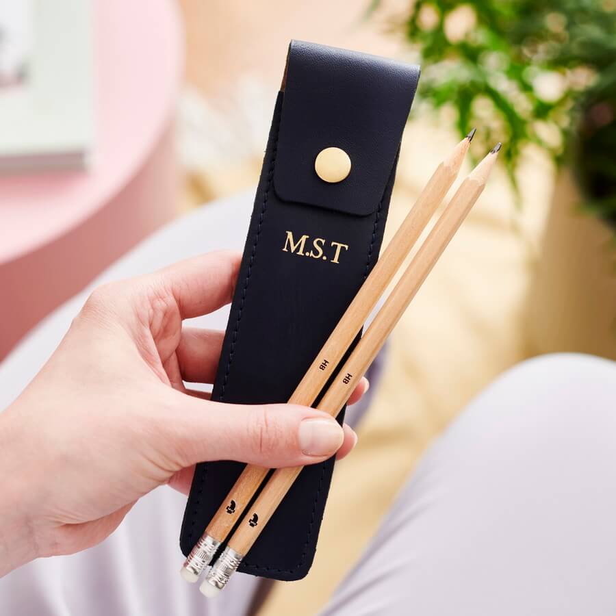Leather pencil clearance holder