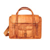 Leather Travel Bag embossing position front flap