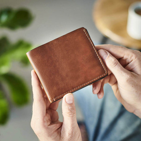 Personalised Leather Wallet With Child's Masterpiece