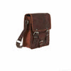 Mini Leather Satchel Long with Front Pocket