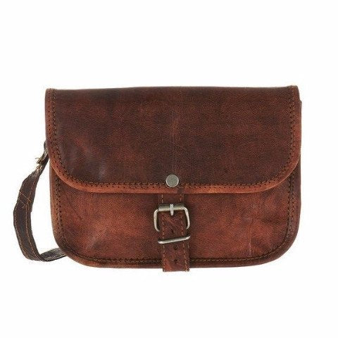 Mini Mini Leather Bag Tan Brown