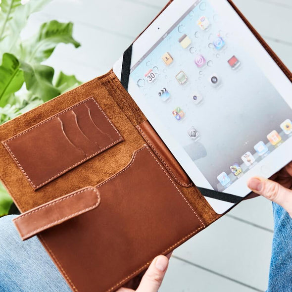 Leather iPad Cover Organiser