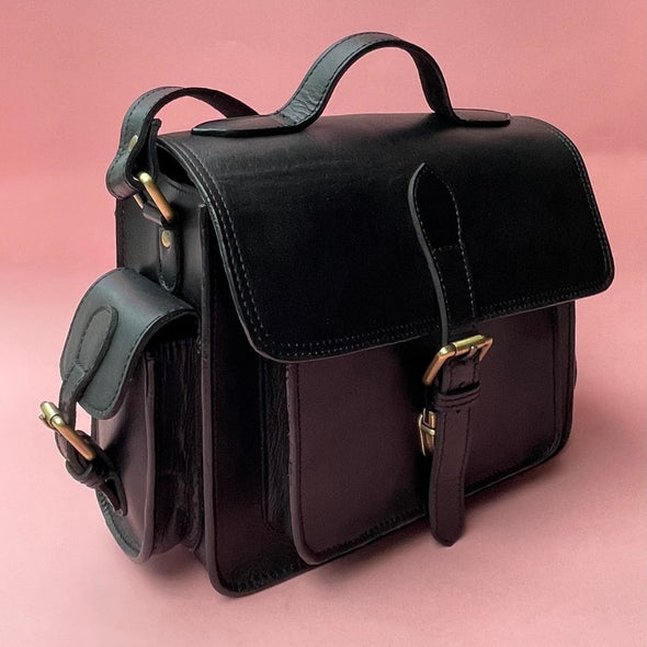 Personalised Buffalo Leather Camera Bag