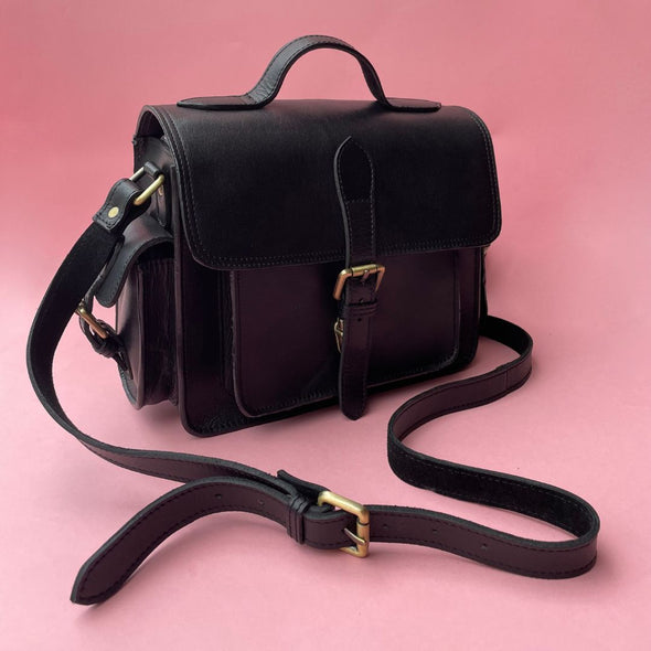 Personalised Buffalo Leather Camera Bag