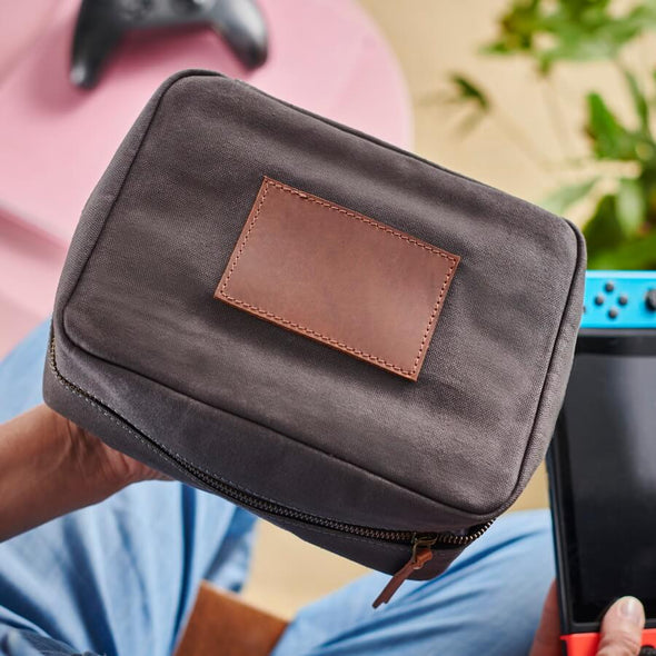 Canvas and Leather Nintendo Switch Case