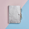 Silver leather notebooks for ladies
