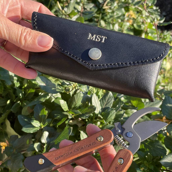 Personalised Leather Holder and Gardening Tool For Dads