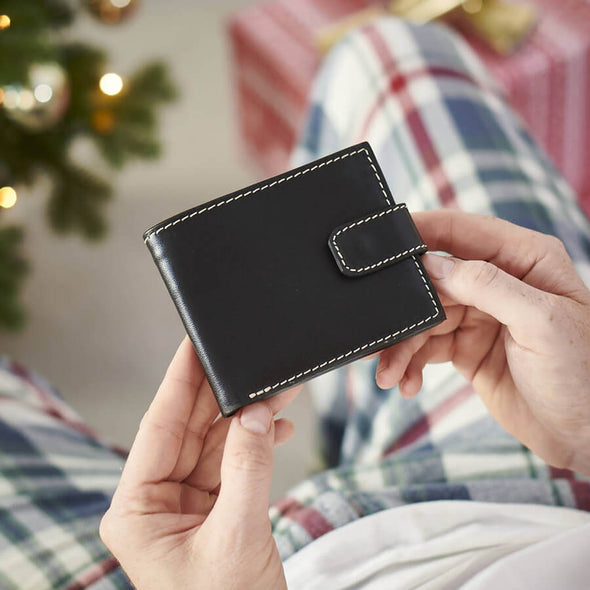 Leather Wallet with Internal Zip Section