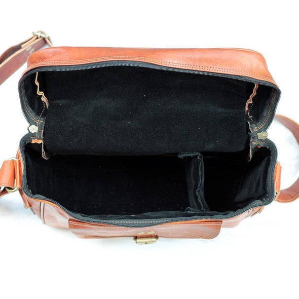 Personalised Camera Bag - Handmade Leather