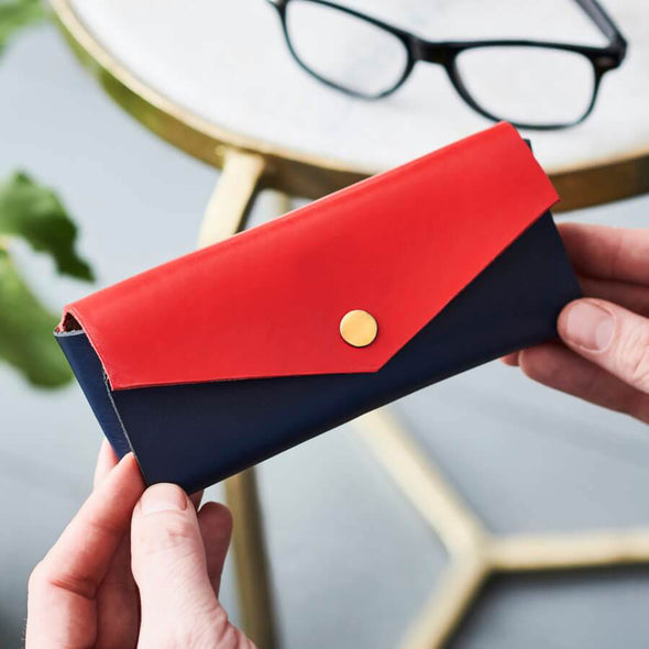 Secret Message Leather Glasses Case