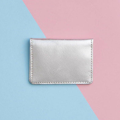 Travel Card Holder Metallic Gold open